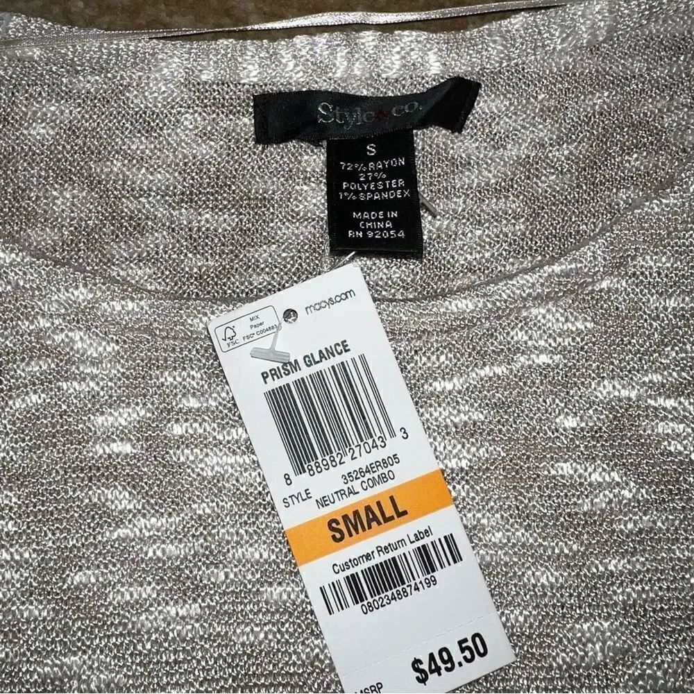 Style & co cardigan size S - Picture 3 of 5